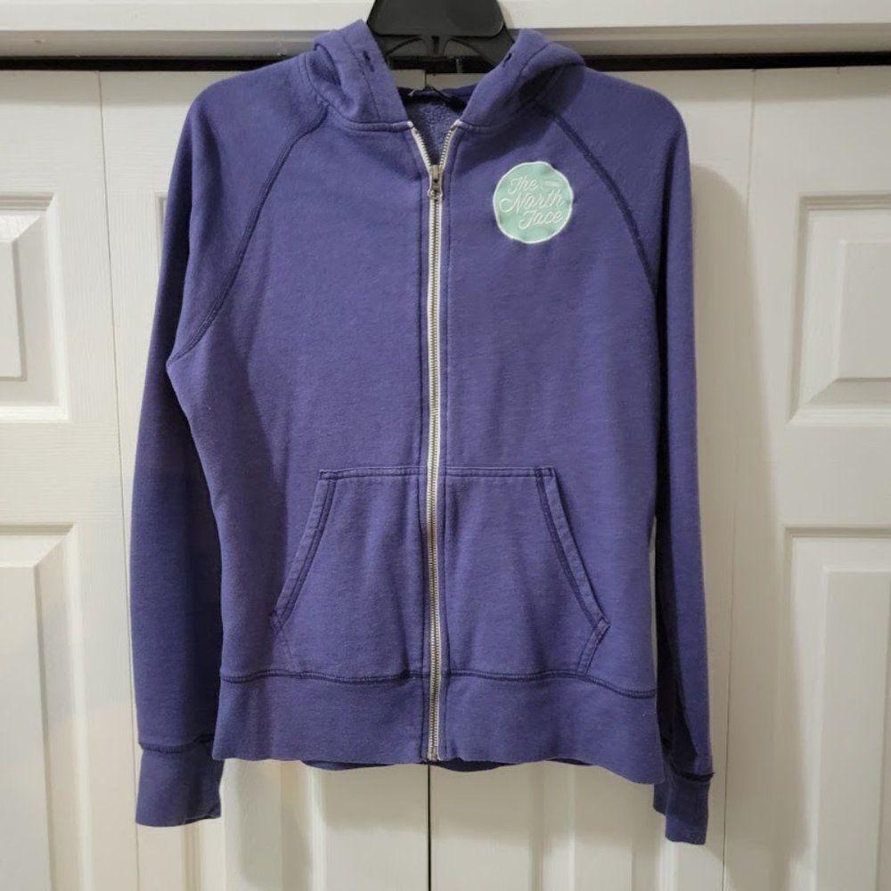 The North Face Women's Purple Full Zip Eco Smart Hoodie Sweatshirt Size …